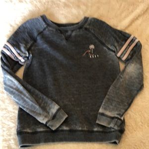 Roxy Girl burn out crew neck sweatshirt, size 12/L